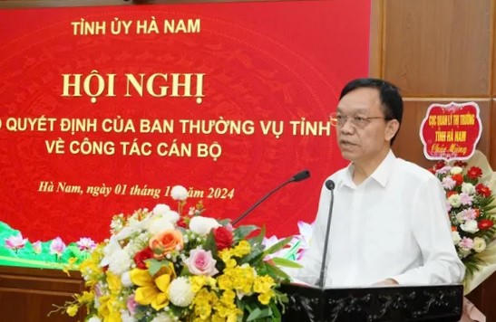 Ông Trần Nguyễn Hiền Anh làm Trưởng ban Nội chính Tỉnh ủy Hà Nam