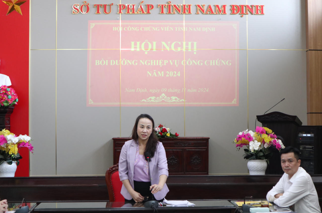 Nam Định tổ chức hội nghị bồi dưỡng nghiệp vụ công chứng năm 2024