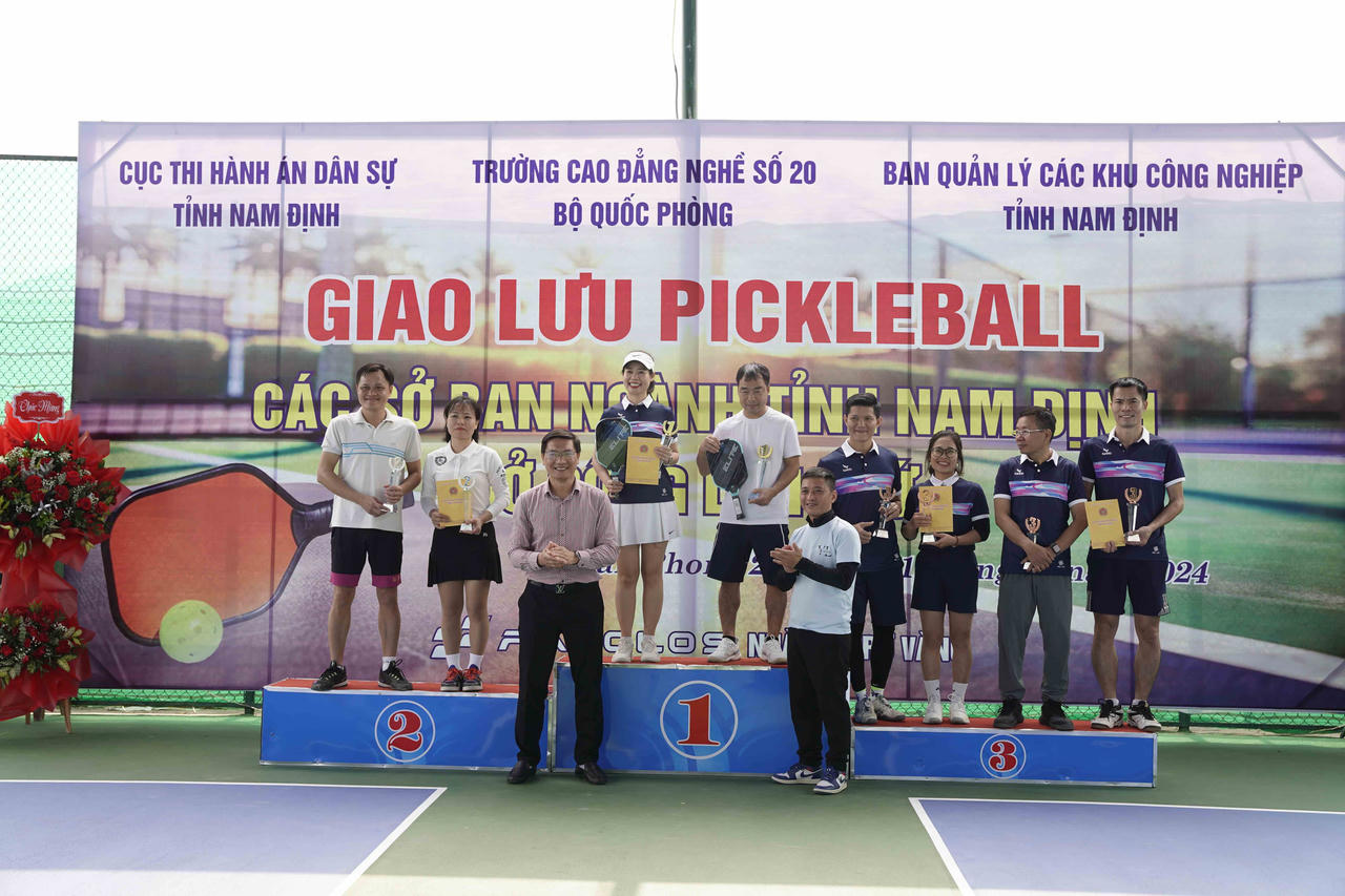 Giao lưu Pickleball các sở ban ngành tỉnh Nam Định mở rộng lần thứ nhất