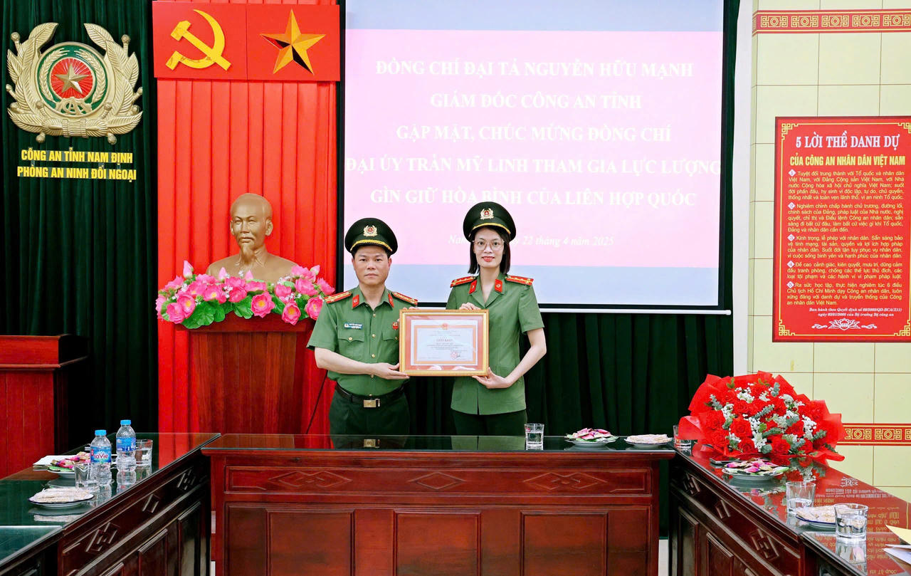 Nữ đại úy công an tỉnh Nam Định tham gia lực lượng gìn giữ hòa bình LHQ