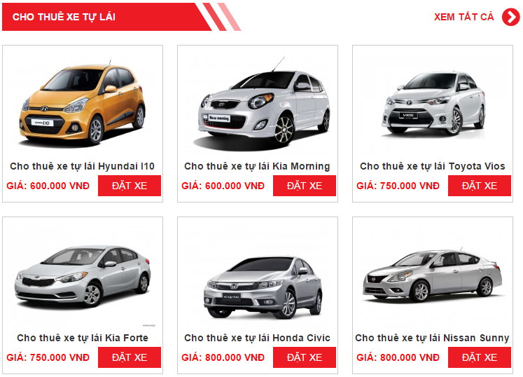 Sôi động thị trường cho thuê xe tự lái trên mạng dịp Tết