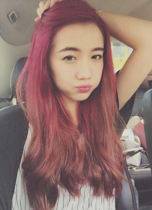 Kết quả hình ảnh cho nhuộm tóc màu đỏ