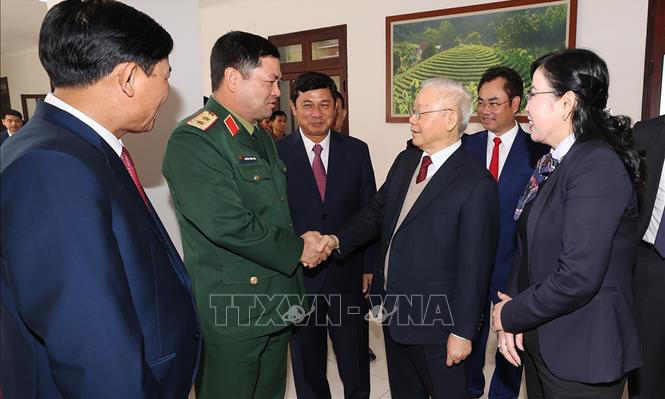 Tổng Bí thư Nguyễn Phú Trọng thăm, làm việc và chúc Tết tại tỉnh Thái Nguyên 