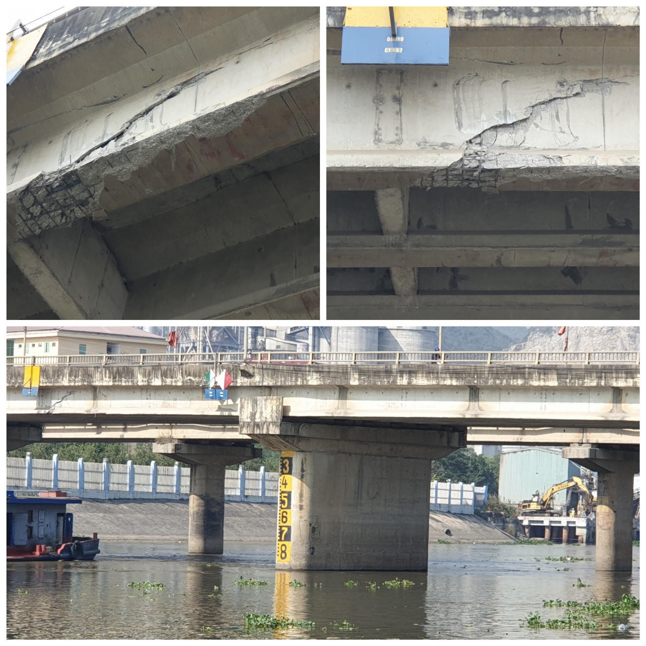 Cây cầu tại Hà Nam hư hỏng do va chạm với tàu thủy: Nghi vấn thước đo mực nước tại trụ cầu “không chuẩn”