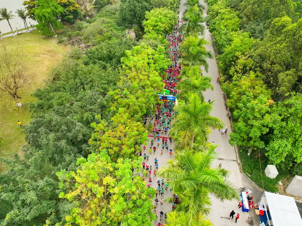 Thiên nhiên xanh hút mắt ở giải chạy Ecopark Marathon 2023
