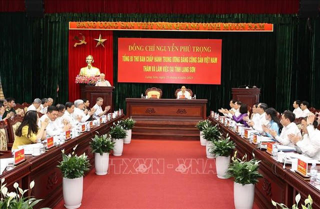 Tổng Bí thư Nguyễn Phú Trọng thăm và làm việc tại tỉnh Lạng Sơn