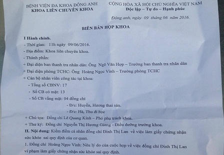 Hà Nội: “Phát lộ” hàng loạt sai phạm tại Bệnh viện Đa khoa Đông Anh