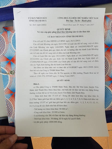 Tiếp vụ “quan xã” ở biệt thự, đi siêu xe: Đã hết hạn khai thác nhưng Công ty Minh Thức không đóng cửa mỏ