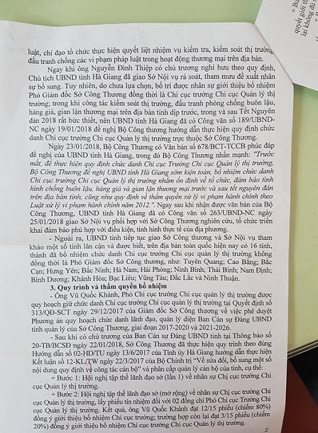 UBND tỉnh Hà Giang trần tình về việc bổ nhiệm Chi cục trưởng Chi cục Quản lý Thị trường 