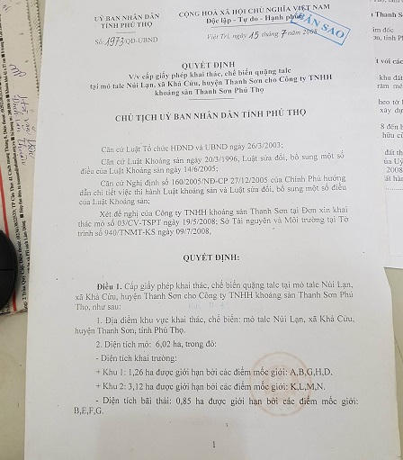 Thanh Sơn (Phú Thọ): “Bảo kê” cho khai thác trái phép khoáng sản quý hiếm, tiền “chảy” vào túi ai?