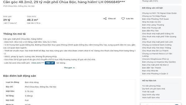 Hà Nội chốt giá đền bù, phố Chùa Bộc ồ ạt rao bán tháo nhà, có căn lên tới 31 tỷ