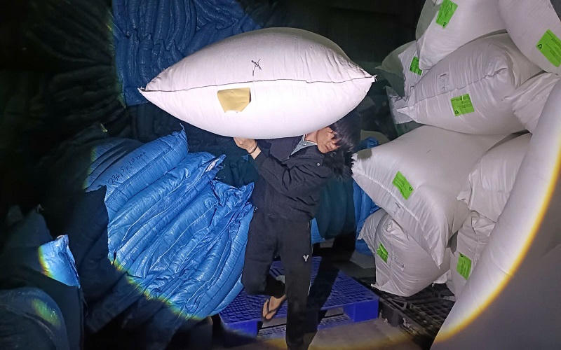 Bắt giữ nhóm 'đạo chích' trộm cắp 114 bao lông vũ trị giá hàng tỷ đồng tại Bắc Giang