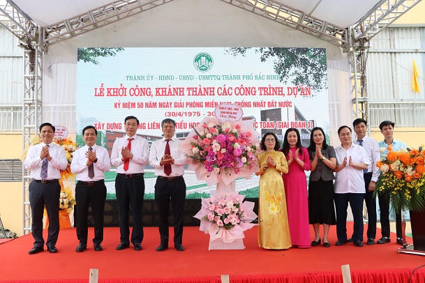 Bắc Ninh khởi công dự án Trường Liên cấp Trần Quốc Toản nhân dịp kỷ niệm 50 năm Ngày Giải phóng miền Nam, thống nhất đất nước