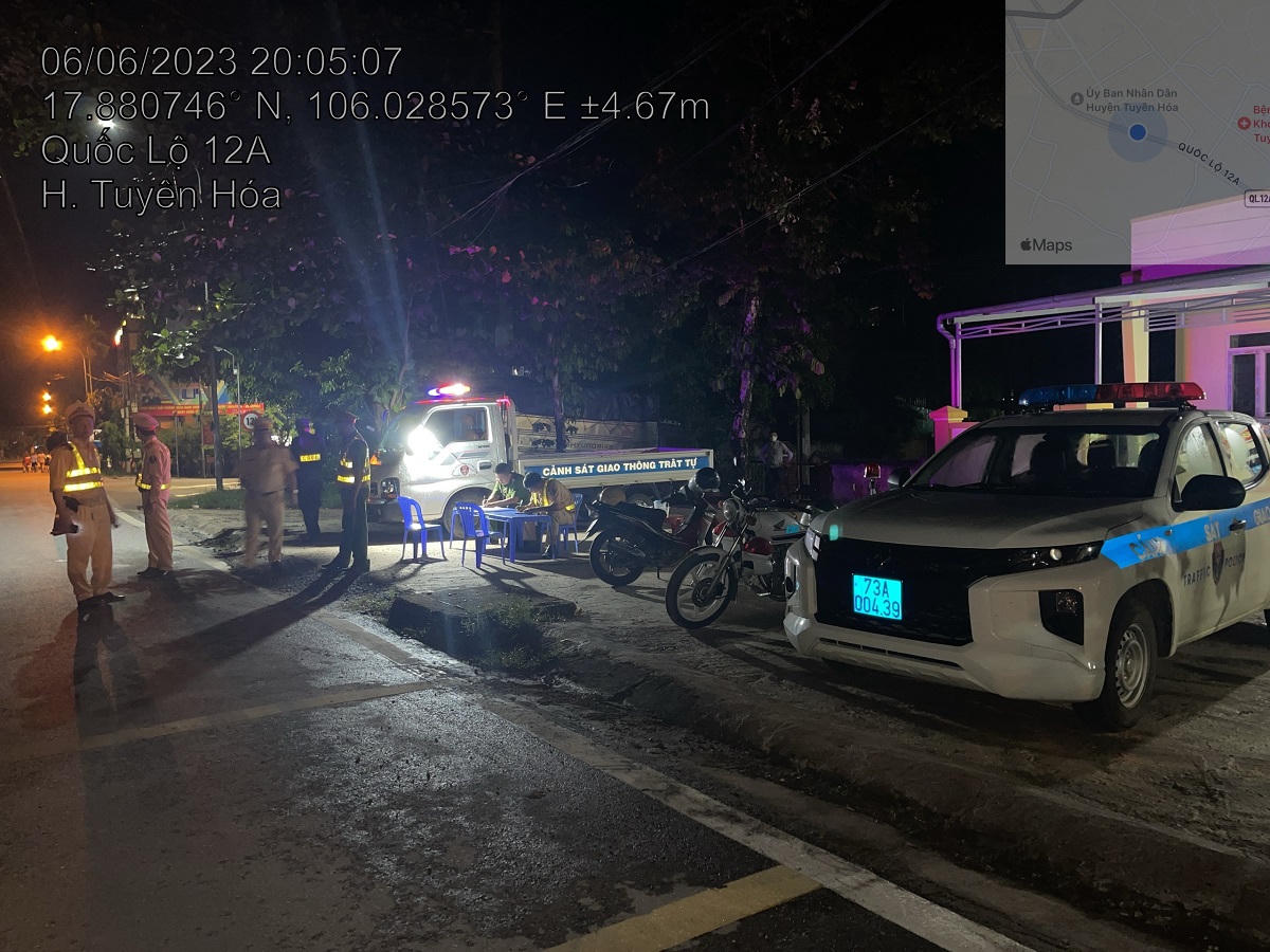 Cao điểm kiểm soát vi phạm nồng độ cồn và tải trọng tại Quảng Bình