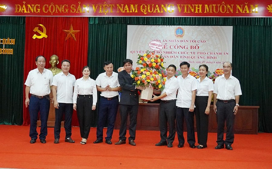 Bổ nhiệm Phó Chánh án TAND tỉnh Quảng Bình