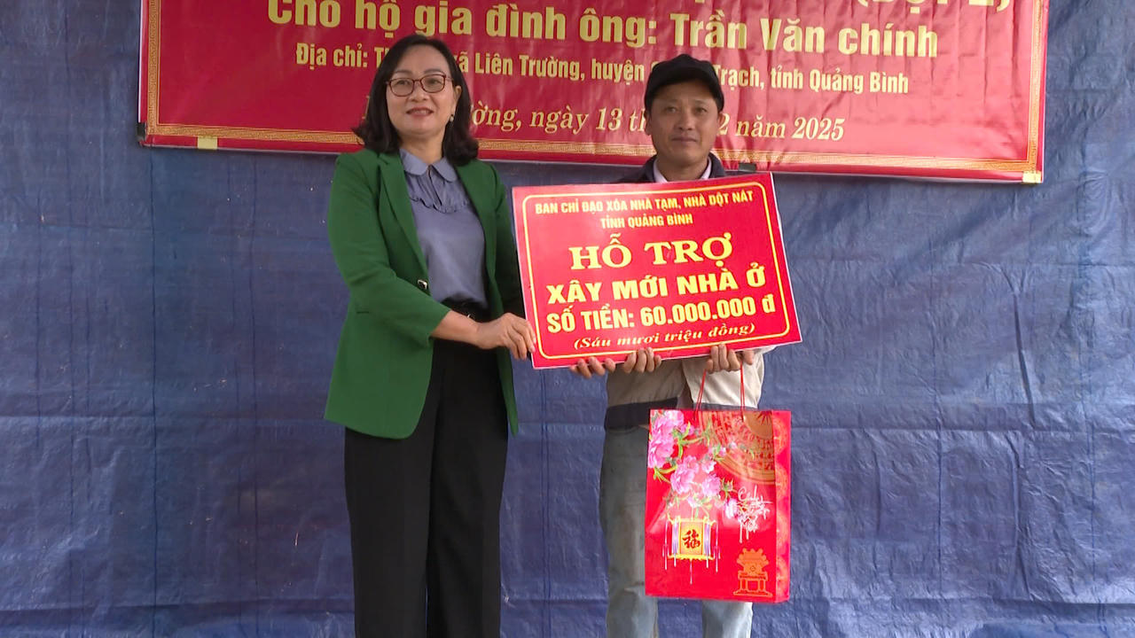 Đồng loạt khởi công các dự án xóa nhà tạm, nhà dột nát trên địa bàn huyện Quảng Trạch