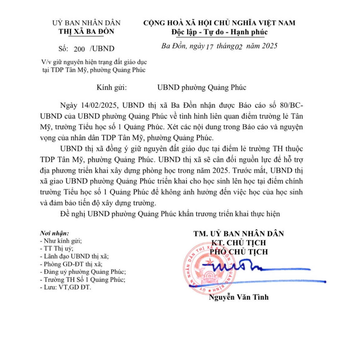 Hơn 150 học sinh từ chối đi học: Chính quyền cam kết xây mới điểm trường lẻ Tân Mỹ