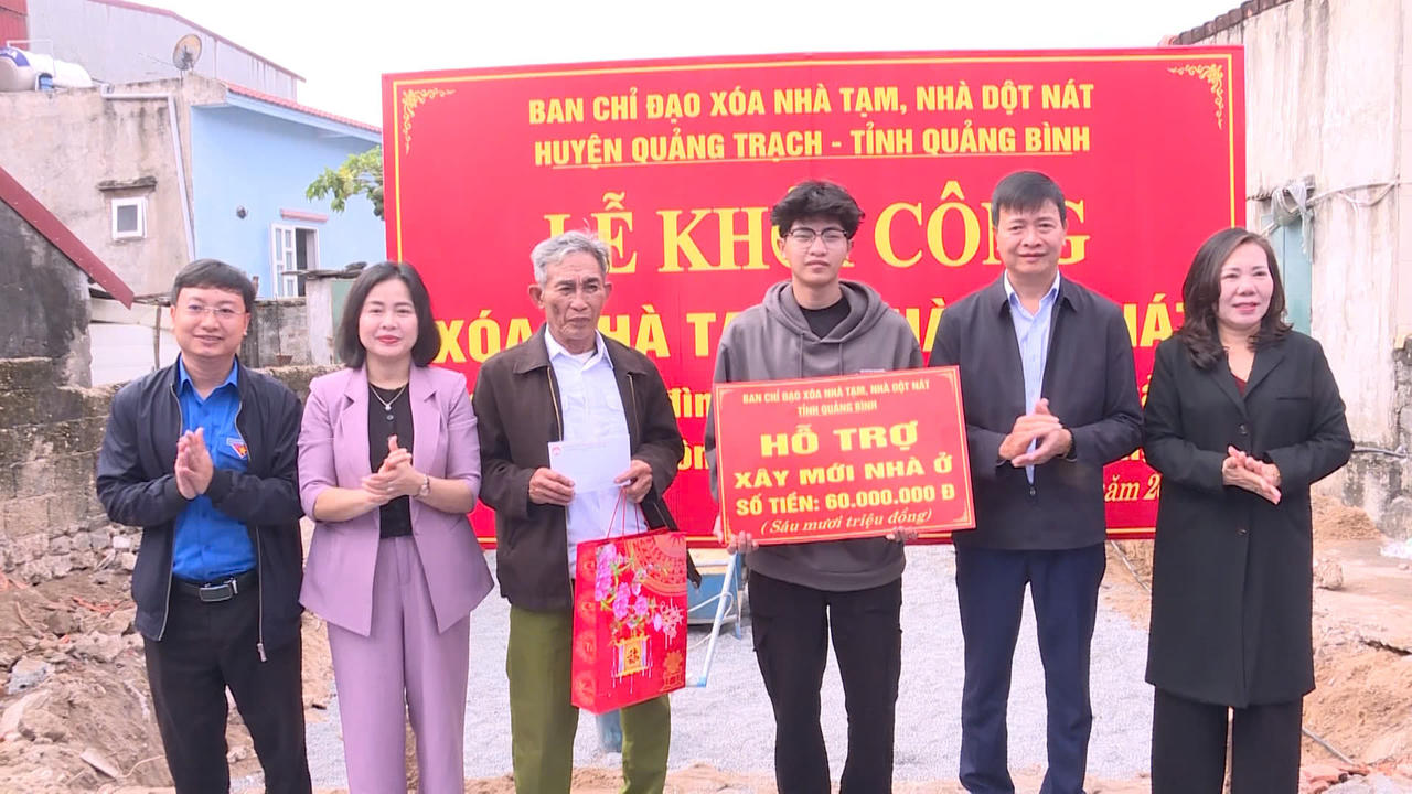 Quảng Bình chung tay xóa 1.081 ngôi nhà tạm, nhà dột nát trong hơn 2 tháng 