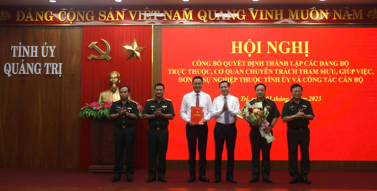 Công bố thành lập các cơ quan chuyên trách trực thuộc Tỉnh ủy Quảng Trị sau hợp nhất