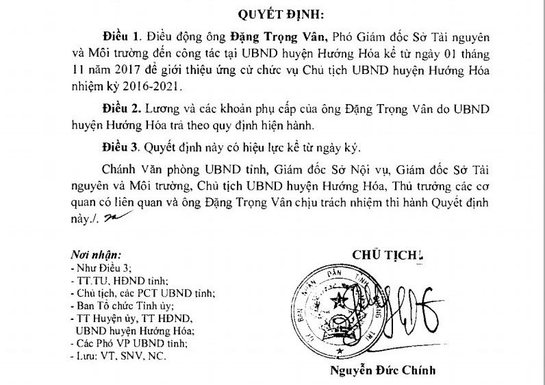 Chủ tịch huyện bị thôi chức vì không hoàn thành nhiệm 