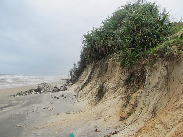 Sóng đánh tan đê, xã ven biển phập phồng nỗi lo biển xâm thực