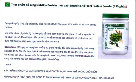 Amway Việt Nam “bổ sung” thiếu sót bằng cách.... thay đổi nội dung đăng ký?