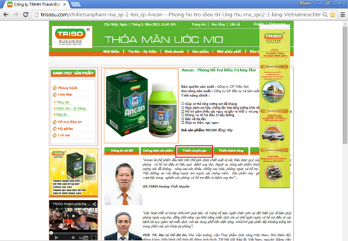 Công ty TRISO gỡ bỏ hàng loạt những thông tin, nội dung sai phạm