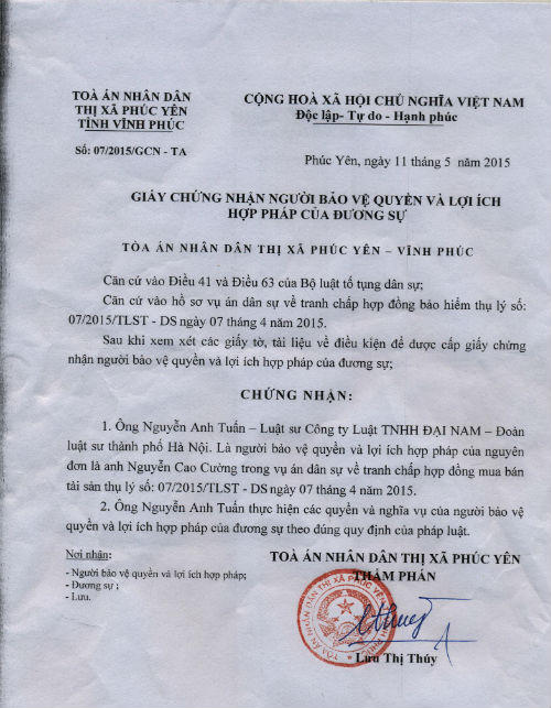 Vụ khách hàng kiện Honda: Chính thức mời luật sư tham gia bảo vệ quyền lợi