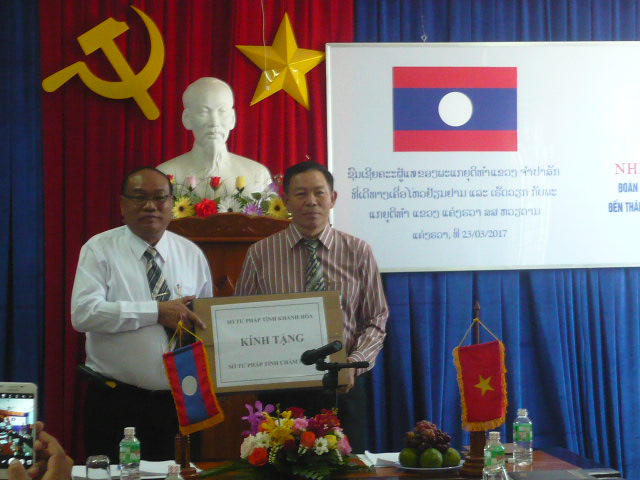 Sở Tư pháp tỉnh Chăm Pa Sắc làm việc với Sở Tư pháp Khánh Hòa