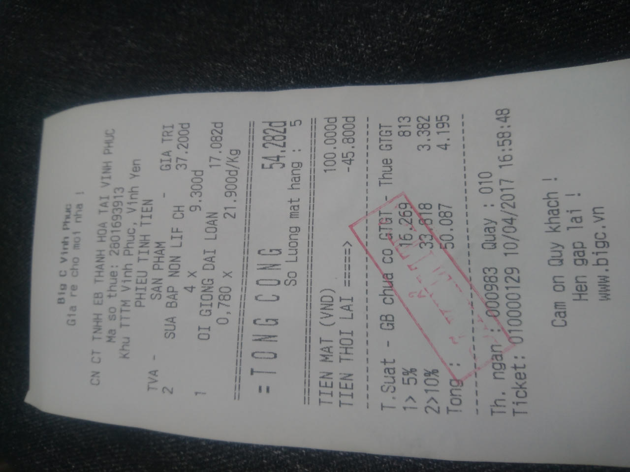 Big C Vĩnh Phúc bán hàng kém chất lượng? 