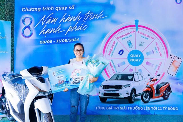 MB Ageas Life công bố kết quả vào trao thưởng tháng 7 chương trình quay số mừng sinh nhật 8 năm