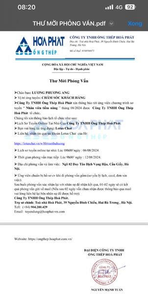 Cảnh báo thủ đoạn giả mạo tuyển dụng, kêu gọi đầu tư mạo danh Tập đoàn Hòa Phát 