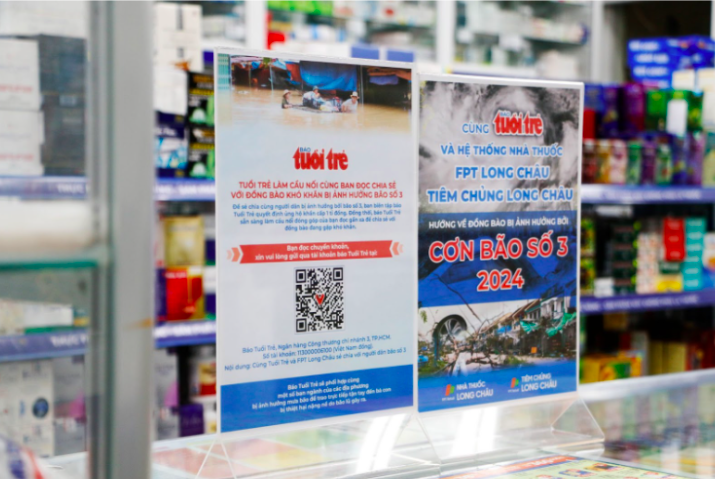 FPT Long Châu điều động nhanh 10 tấn thuốc, phối hợp với các đơn vị hỗ trợ người dân vùng bão lũ