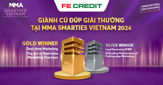 FE CREDIT gặt hái thành công với cú đúp giải thưởng tại MMA Smarties 2024