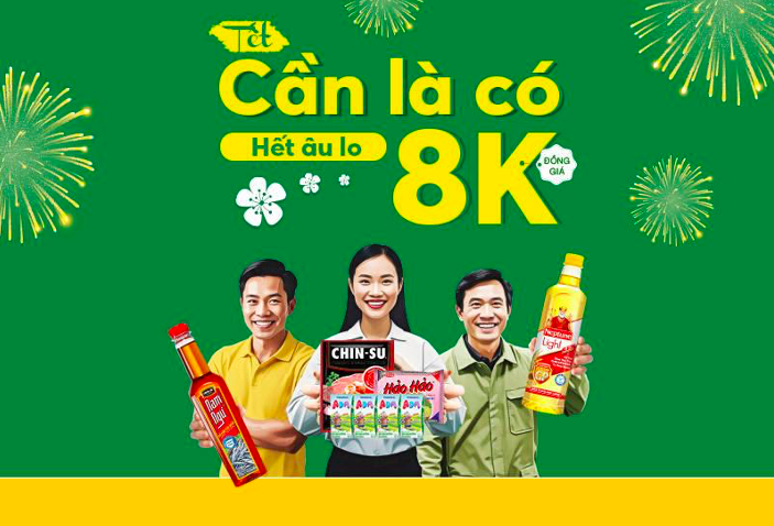 'Tạp hoá đồng giá 8k' hỗ trợ người lao động mùa Tết