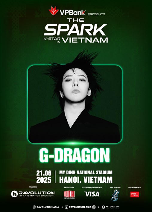 Biểu tượng K-Pop toàn cầu G-Dragon được VPBank mang về Việt Nam cùng đại nhạc hội VPBank K-Star Spark