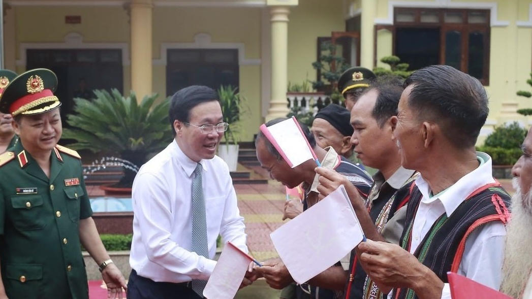 Chủ tịch nước Võ Văn Thưởng: "Tiếp tục củng cố thế trận lòng dân vững chắc"
