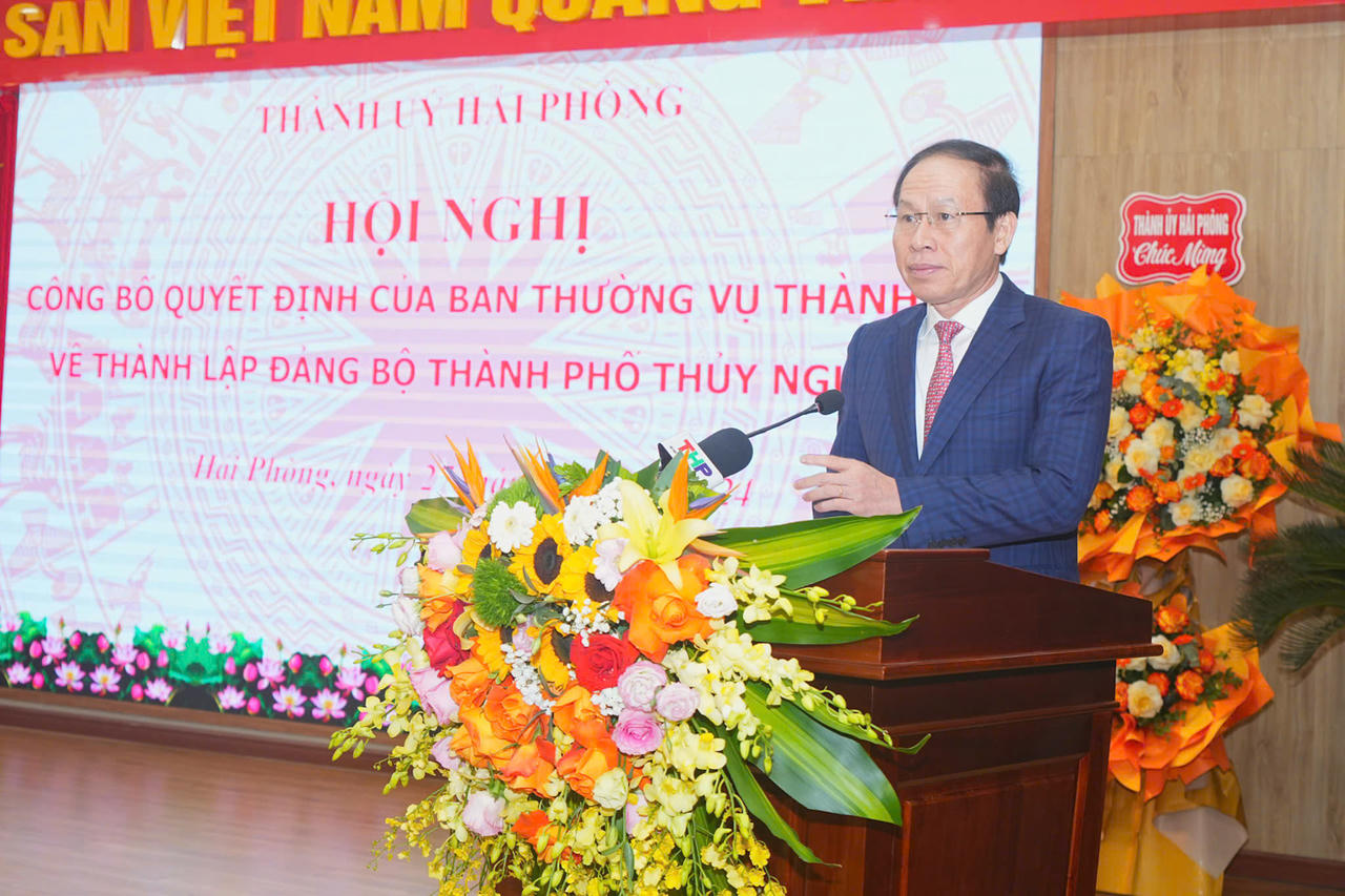 Hải Phòng: Công bố Quyết định về thành lập Đảng bộ thành phố Thuỷ Nguyên