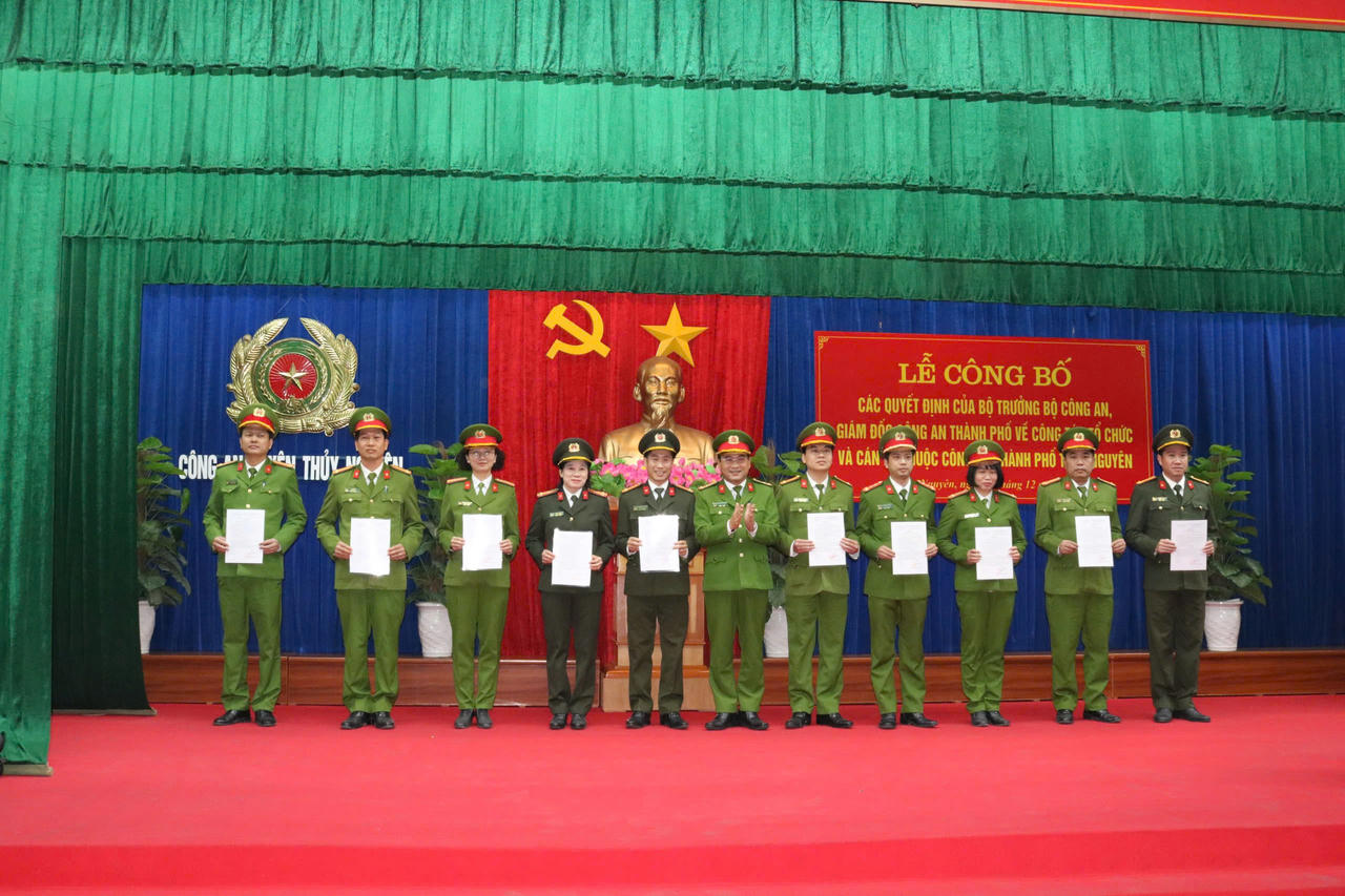Điều động, bổ nhiệm những vị trí chủ chốt Công an thành phố Thuỷ Nguyên