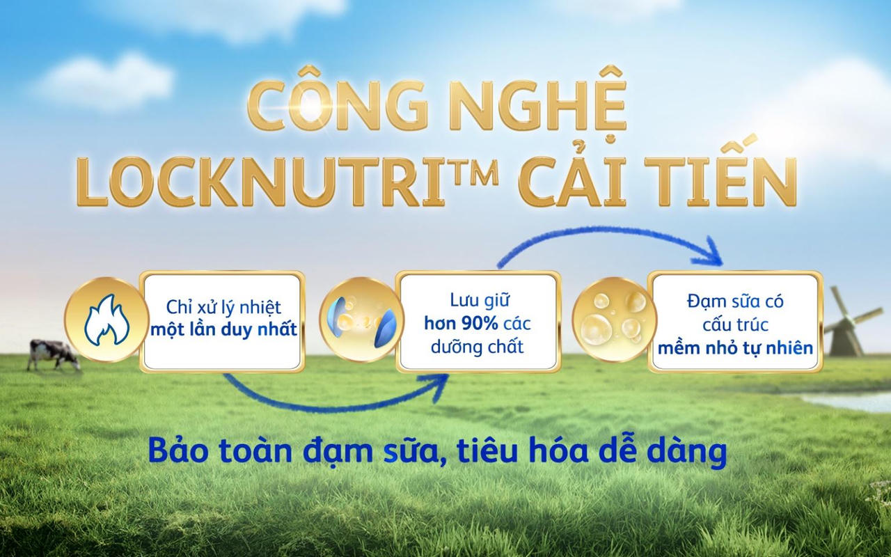 Đột phá từ FRISO GOLD mới: Nguồn sữa NOVAS chứa đạm nhờ tự nhiên, giúp bé tiêu hóa dễ dàng