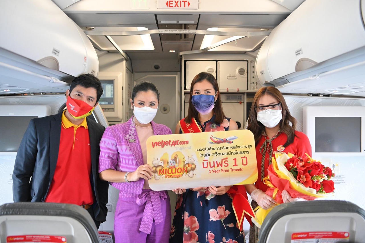 Vietjet khôi phục thêm 2 đường bay, đạt mốc vận chuyển 10 triệu khách tại Thái Lan