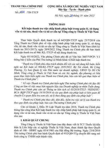 Vinataba chuyển nhượng trái pháp luật gần 3,1 ha đất "vàng" tại TP HCM