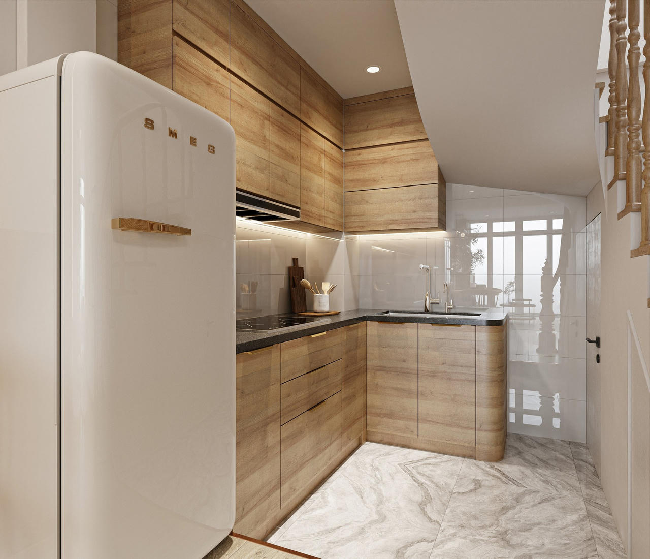 Nhà phố 25m2 hóa không gian rộng rãi, nhiều công năng nhờ thiết kế tối giản