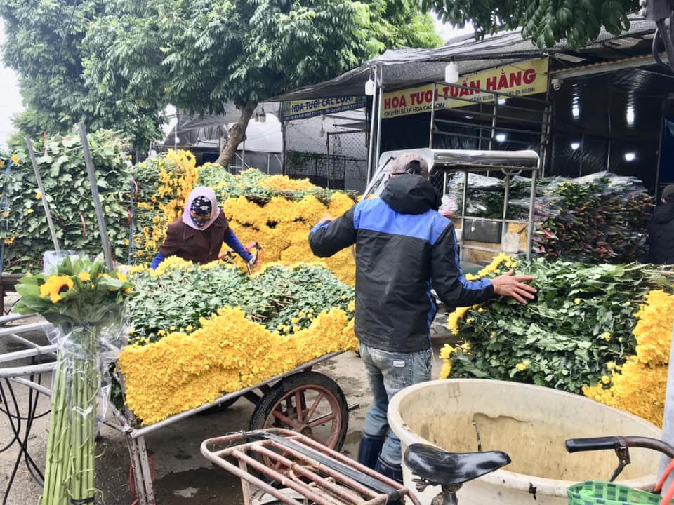  'Thủ phủ' hoa đầu mối lớn nhất miền Bắc tấp nập ngày 27 Tết