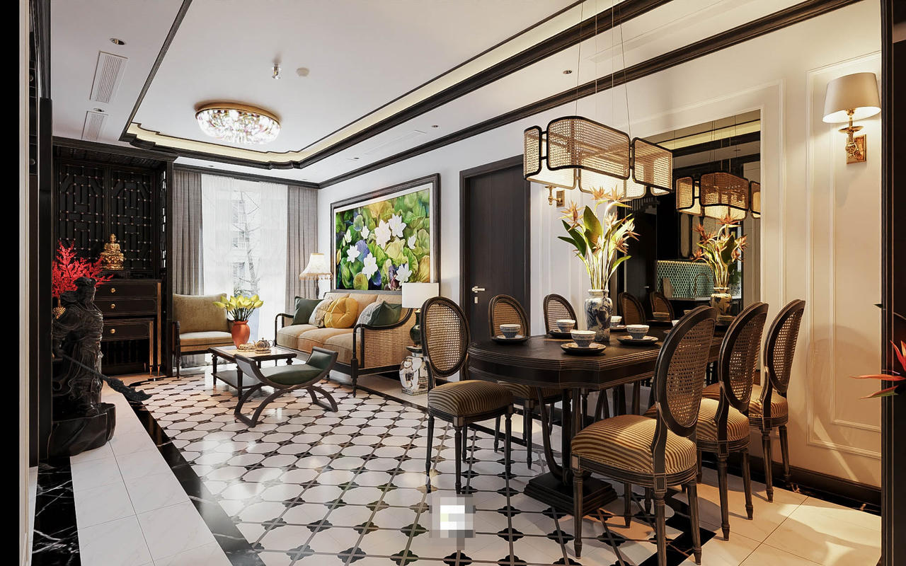 Căn hộ phong cách Đông Dương – vẻ đẹp truyền thống có tính ứng dụng cao