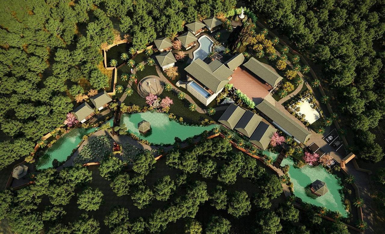 Siêu biệt thự triệu đô nằm trên đồi, bao bọc là mảng xanh thiên nhiên lãng mạn