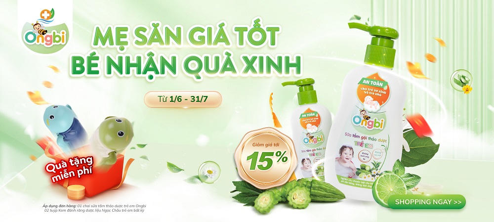 'Mưa' ưu đãi từ sữa tắm gội thảo dược Ongbi 