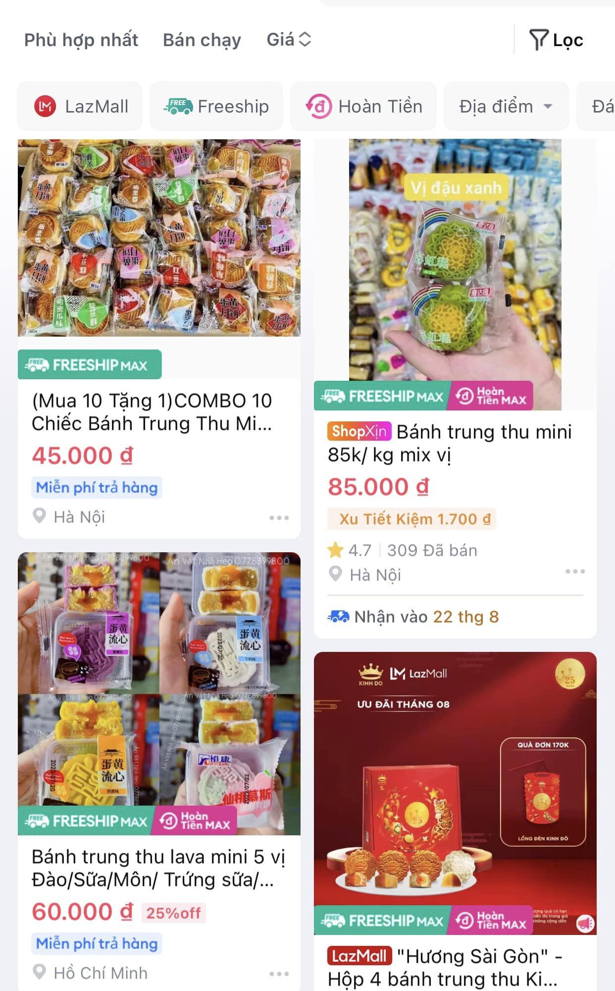 Bánh trung thu 'siêu rẻ', bán theo cân tràn ngập 'chợ mạng'