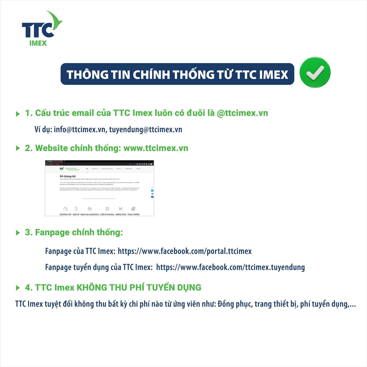 Cảnh báo mạo danh thông tin tuyển dụng tại Công ty CP Thương mại Thành Thành Công