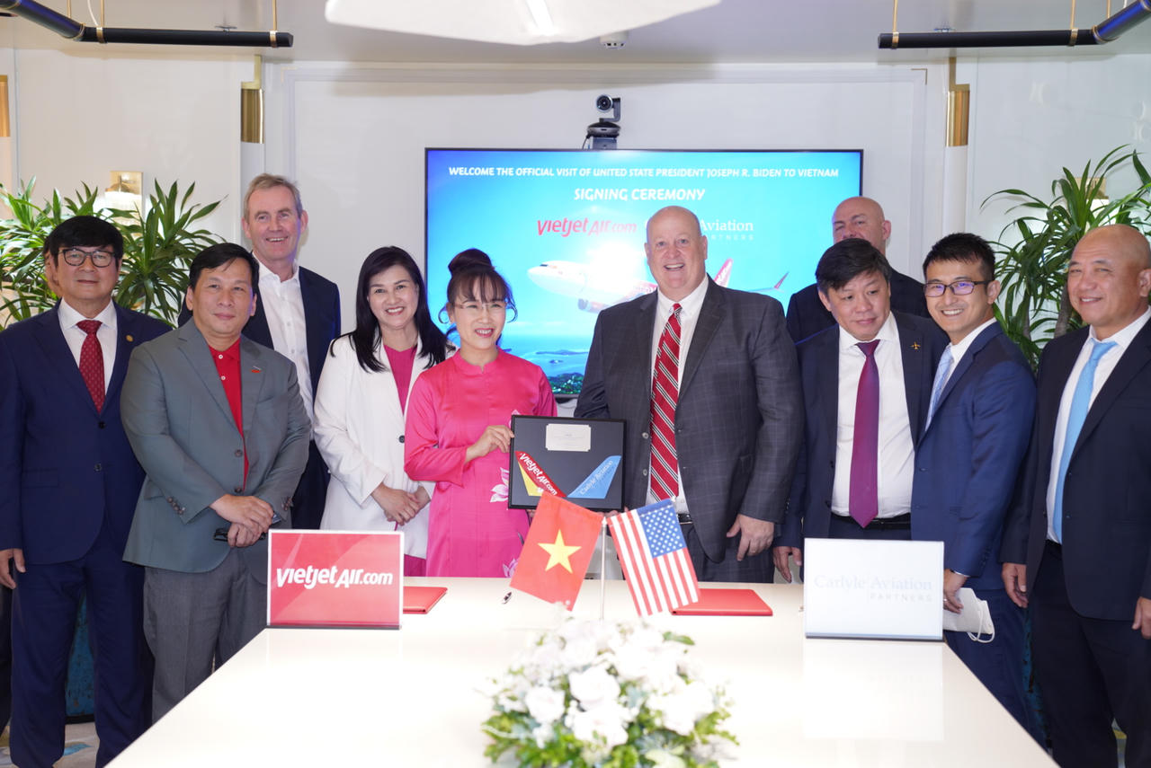 Vietjet và Tập đoàn Carlyle ký kết tài trợ tàu bay trị giá 550 triệu USD 